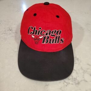 Vintage Chicago Bulls Adjustable Red & Black Hat
